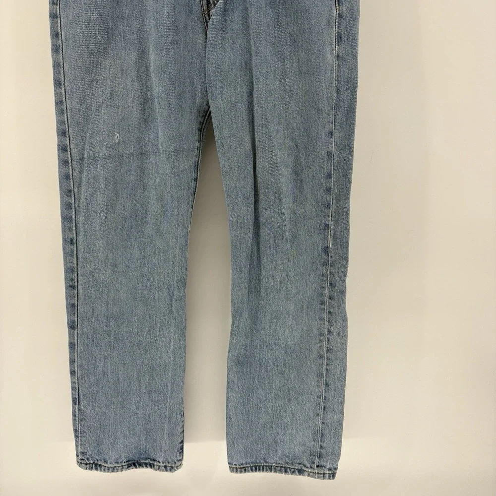 Levis 501 Original Fit Jeans Light Wash Button Fly Denim Y2K Men 33X32 (32X31.5)